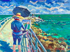 Artist on the Jupiter Pier